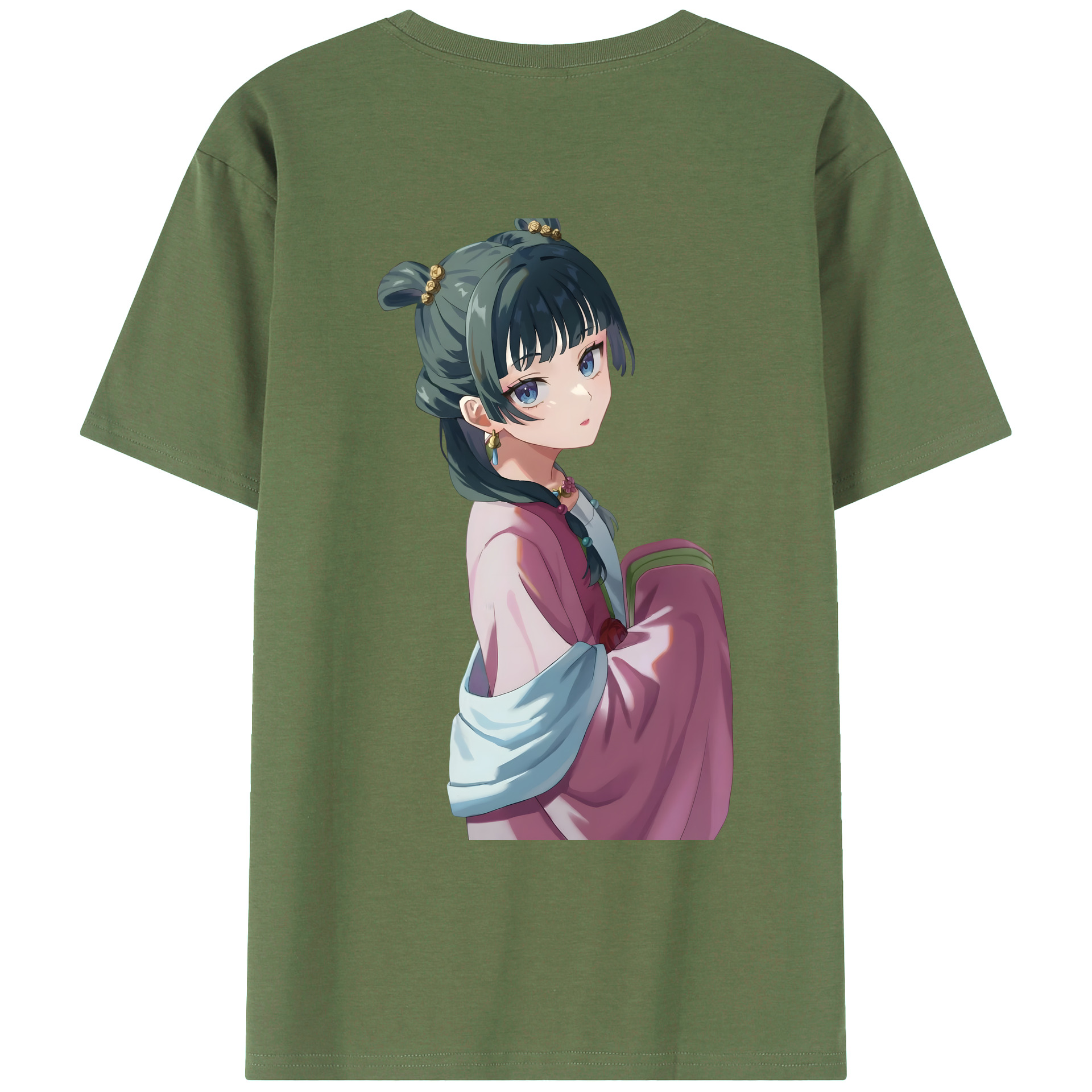 （画像用） 薬屋のひとりごと The Apothecary Diaries 綿100％ メンズ半袖Tシャツ（バックプリント） 通気性